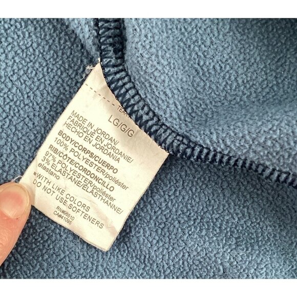 Under Armour Loose ColdGear Half Zip Fleece Sweater Pullover Mens Large Blue - Picture 9 of 10